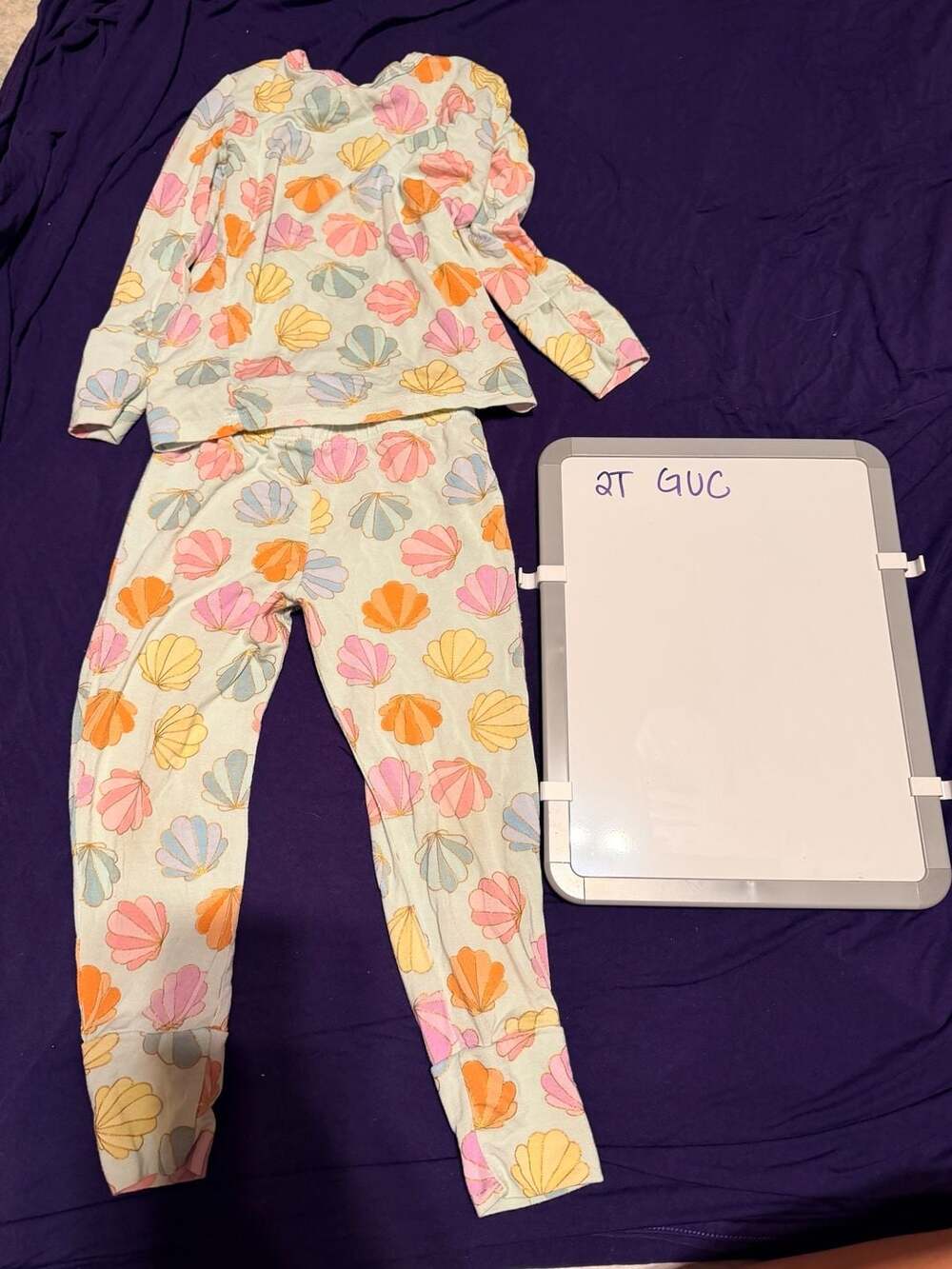 Posh Peanut Shelly Seashell Print Pajama Set Size 2T